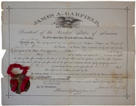 James Garfield Document Signed as President -- One of the Rarest Presidential Signatures